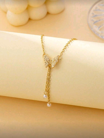 Butterfly Pearl Necklace